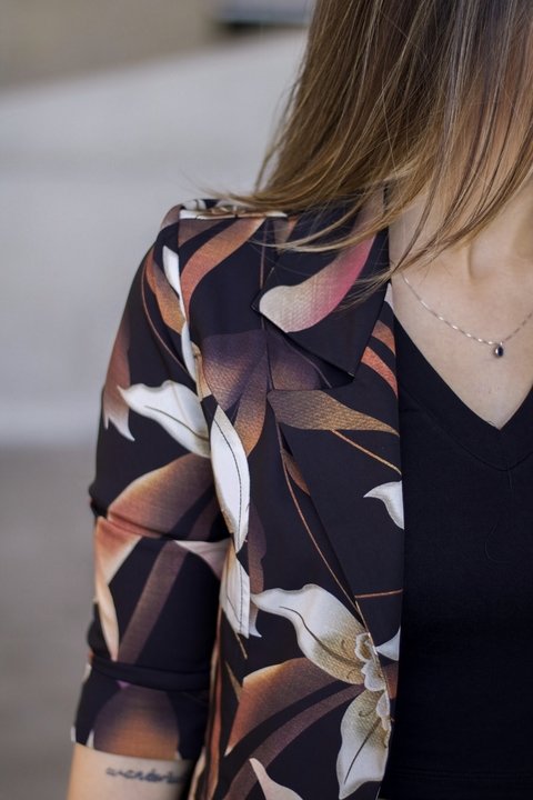BLAZER LONGO ESTAMPADO