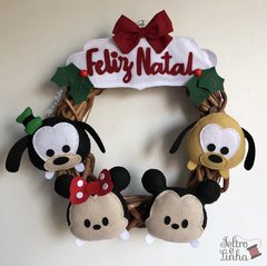 Guirlanda de Natal Mickey e sua Turma