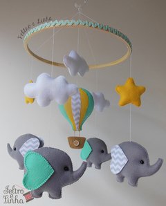 Móbile Elefantinhos, Balão, Nuvens e Estrelas na internet