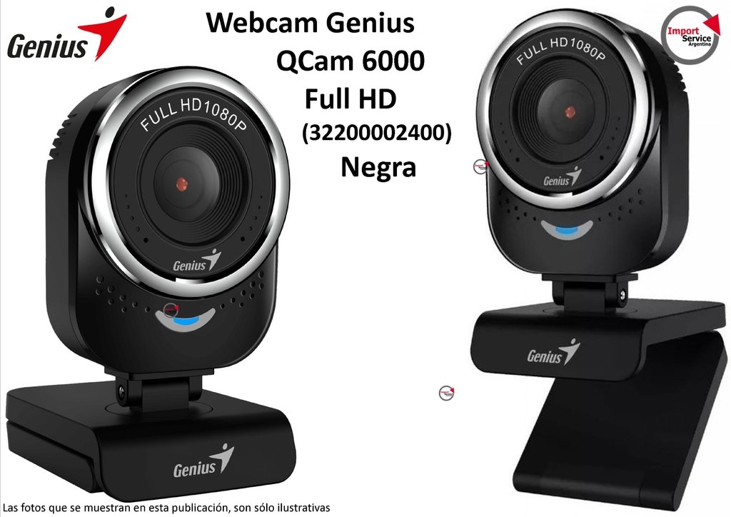 Genius Qcam 6000 Genius 1080p GENIUS Webkamera QCam 6000/ červená