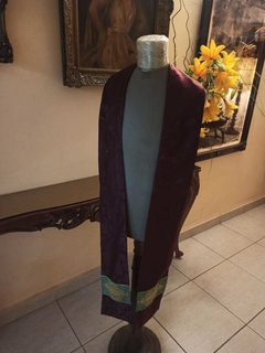 CASULLA BORDO CON GALON LITURGICO VERDE INCLUYE ESTOLA - comprar online