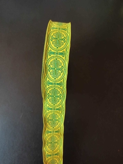 GALON LITURGICO VERDE 2 CM ANCHO. PRECIO X 1 METRO