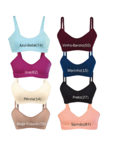 Sutiã Conforto Ultraleve Plus, Sem costura, Sem fecho, Alças largas, Plus Size.