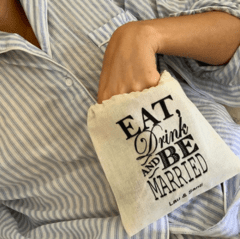 Bolsitas "Eat, drink and be married" x 100 unidades