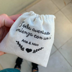 Bolsita toda aventura comienza con un sí x 50 unidades