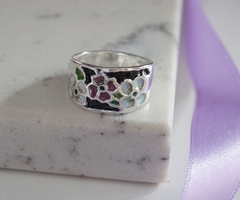 ANILLO PLATA 925 Y ESMALTE AL FUEGO