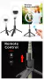 TRIPODE EXTENSIBLE SELFIE ANILLO ARO LUZ LED CON COMANDO BLETOOTH DESMONTABLE