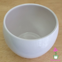 vaso cachepô cerâmica lorance branco d21 a18 orquideaterapia