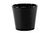Vaso cachepô de cerâmica holandesa preto orquideaterapia