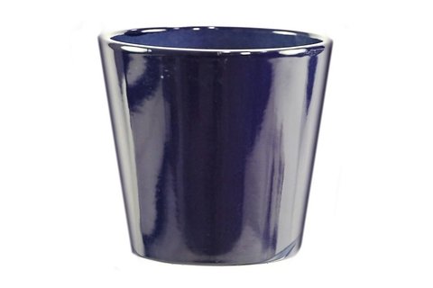 Vaso cachepô de cerâmica holandesa azul mar orquideaterapia