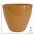 Vaso Cachepô Cerâmica Amarelo Mostarda D16 A15 Decora Flor Orquídeas