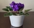 Imagem do Vaso Cachepô Cerâmica Branco D12 A9 Decora Flores Orquídeas