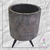 VASO IMRE GRAFITE OURO D14 A20 FLORES PLANTAS ORQUIDEAS - comprar online