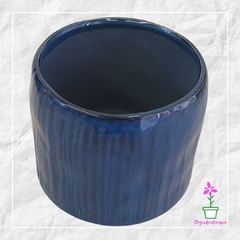 Vaso Cachepô Cerâmica Senne Azul D11 A11 na internet
