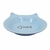 Comedouro Pratinho para Gatos Porcelana Azul desenho Gatinho Pet Cerâmica Burguina