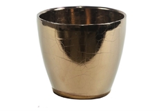 vaso cachepô cerâmica genoa ouro orquideaterapia