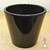 Vaso cachepô de cerâmica holandesa preto orquideaterapia