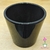 Vaso cachepô de cerâmica holandesa preto orquideaterapia