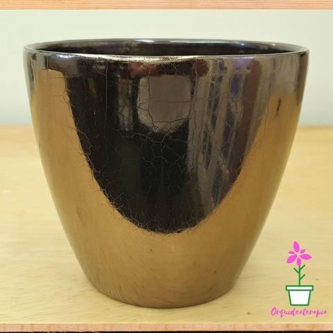 vaso cachepô cerâmica genoa ouro orquideaterapia