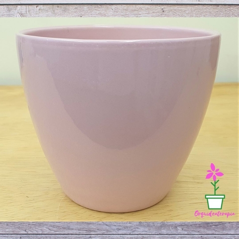 vaso cachepô cerâmica genoa rosa d14 a13 orquideaterapia