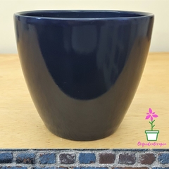 vaso cachepô cerâmica genoa azul mar orquideaterapia