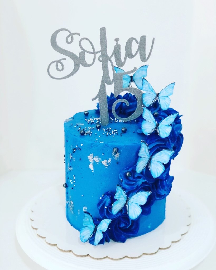 Torta De Mariposas Azul - Comprar en Atelier de Tortas