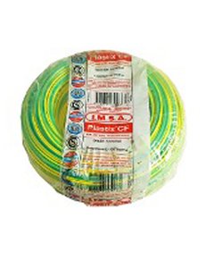 CABLE UNIPOLAR 2,5 mm color Verde / Amarillo ROLLO x 100m