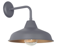 Nuevo!! Aplique con Pantalla Línea Industrial color Gris Plomo con Interior Color Oro Mate para lámpara LED