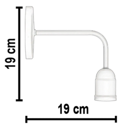 Aplique Brazo Curvo Color Negro para Foco LED Vintage - comprar online