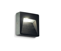 Aplique Fundicion Con LED 3W integrado 11x11cm Color Negro