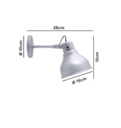 Aplique Pantalla tipo Industrial Color Gris para Foco Vintage LED - comprar online