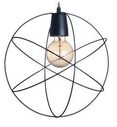 Colgante Jaula Esfera ø 27cm 1 Luz Color Negro para foco LED