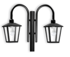2 Faroles Trapezoidales con Columna 2.5m Color Negro