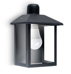 Farol Recto de Pared Color Negro para Foco LED