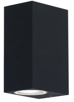 Aplique Bidireccional Fundición para 2 lámparas dicroica LED Color Negro
