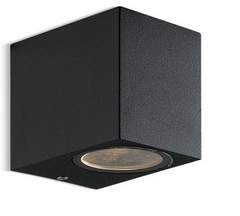 Aplique Unidireccional Fundicion Cuadrado Color Negro para lámpara dicroica LED