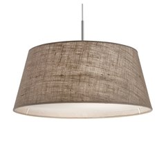 Colgante Ø 50 pantalla de Cáñamo Oscuro para 2 Focos LED