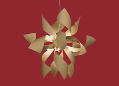 Colgante 8 Luces LED ø85cm H=85cm Metal Beige - comprar online
