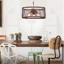 Colgante Ø45 x 25cm Oxido para 3 focos LED Vintage ¡Los tonos óxidos y las superficies imperfectas son la novedad en colores y texturas! - comprar online