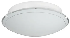 Plafón Vidrio con base Metal Blanca ø20cm para 1 Foco LED