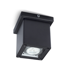 Plafon Recto de Fundicion Color Negro para lámpara Dicroica LED