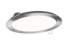 Plafón de Embutir panel LED 18w Redondo Luz Fría Marco Color Niquel