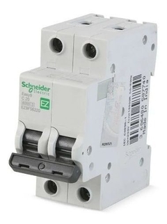 INTERRUPTOR TERMOMAGNETICO SCHNEIDER ELECTRIC 2 X 20 A C