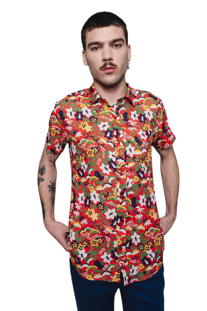 Camisa Bolivia Manero Hombre Manga Corta