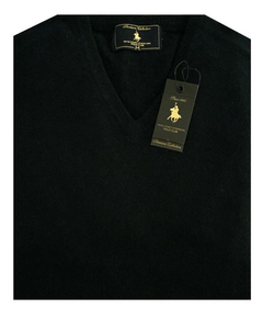 Sweater Hombre Escote En V Polo Club Jaguard Black - comprar online