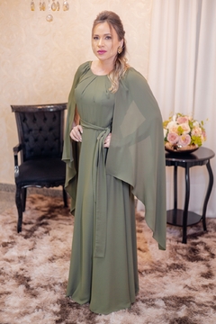 Vestido de Festa Verde Oliva Disponível Para Locação (1054) - comprar online