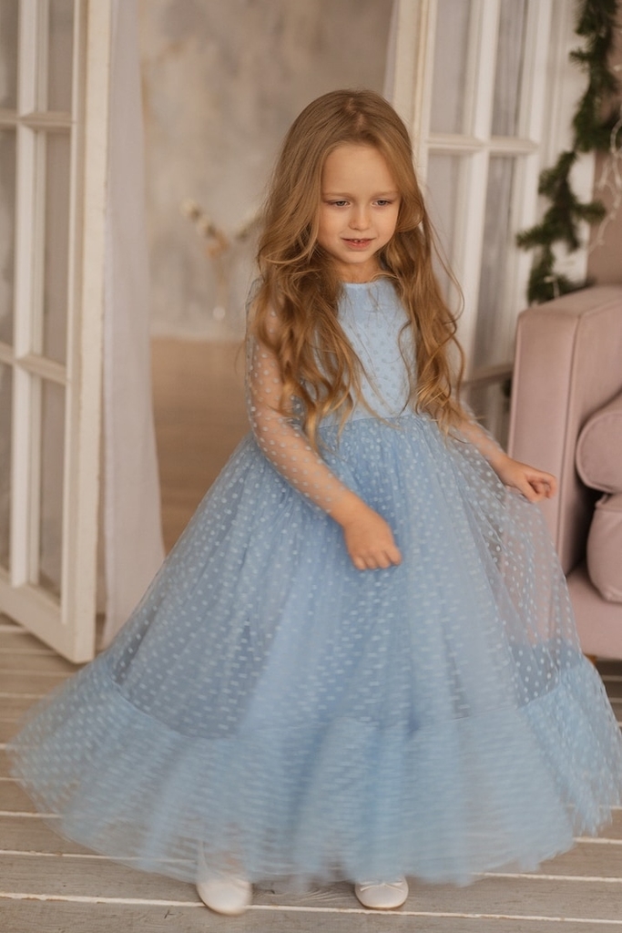 Vestido de Princesa Azul - 9 meses a 5 anos – O Mundo da Nuvem