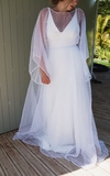 Vestido Noiva Vintage Tule Poá