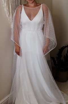Vestido Noiva Boho Del Mare Poá na internet
