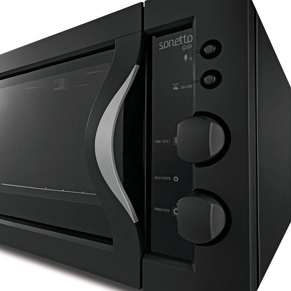 Forno elétrico Sonetto Stile 44 litros 220v preto fosco - Mueller